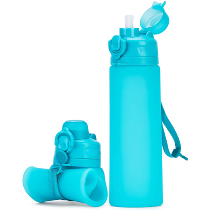Portable 600ml Folding Silicone Water Bottle