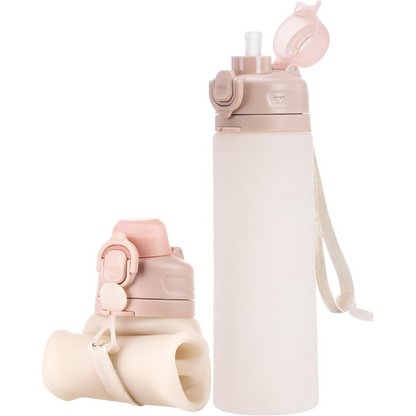 Portable 600ml Folding Silicone Water Bottle