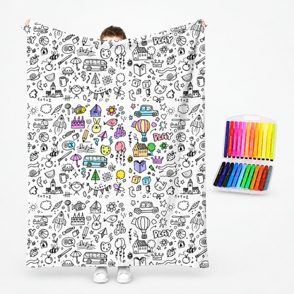 Color-Your-Own Kids Duvet Cover Set