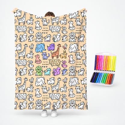 Color-Your-Own Kids Duvet Cover Set