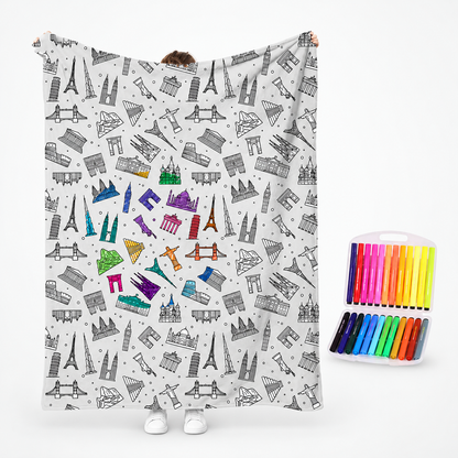 Color-Your-Own Kids Duvet Cover Set