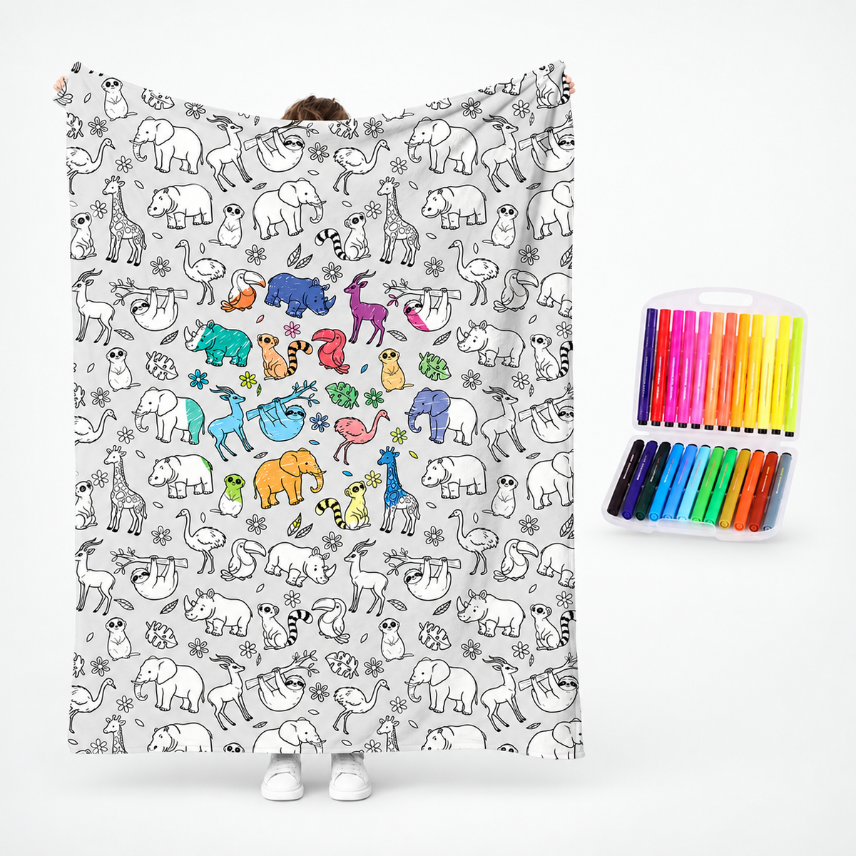 Color-Your-Own Kids Duvet Cover Set
