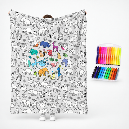 Color-Your-Own Kids Duvet Cover Set