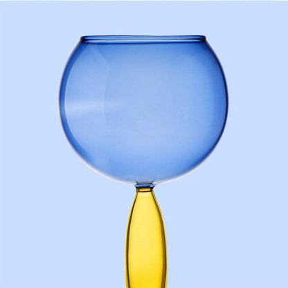 Colorful Glass Chalice and Carafe Set