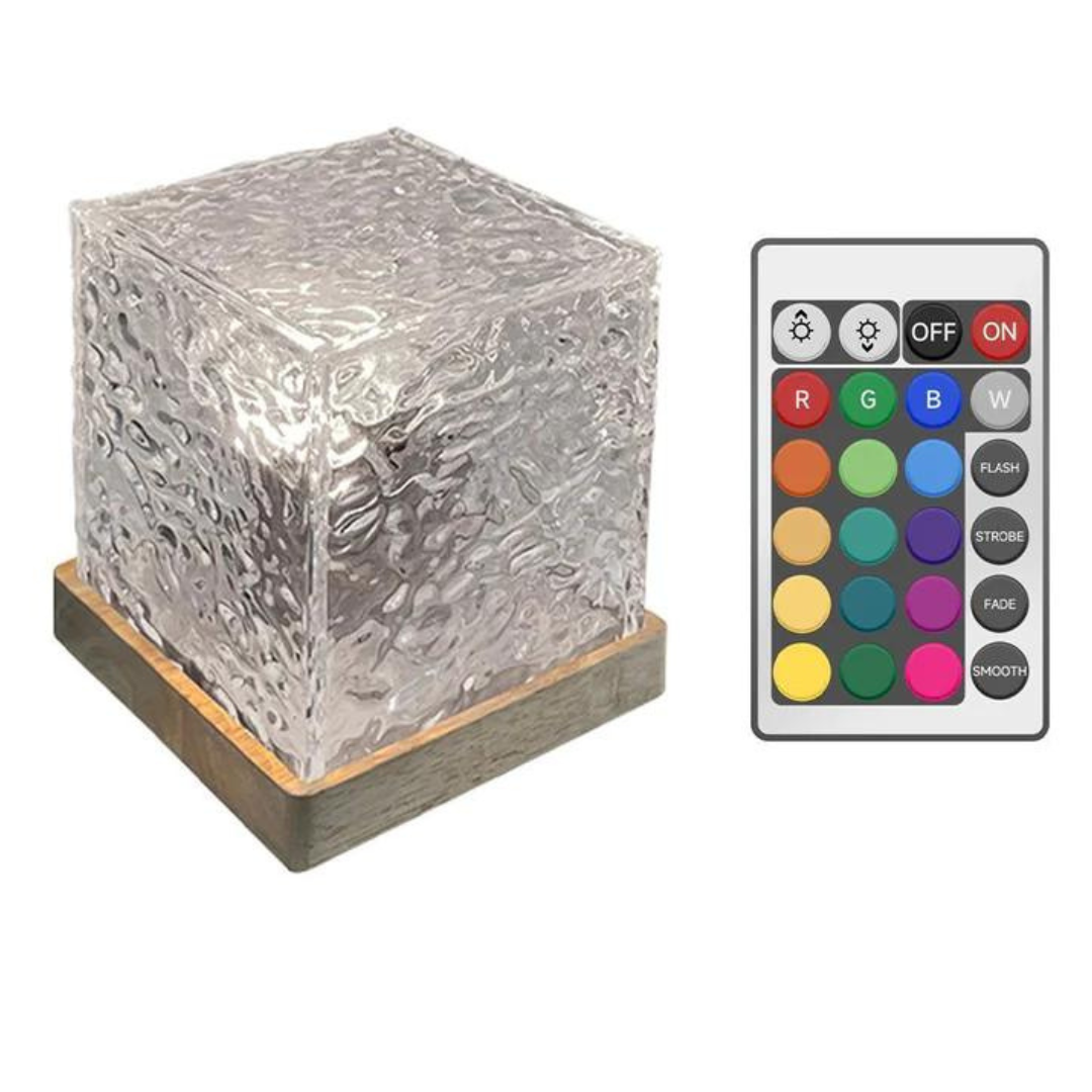 Colourful Glass Table Light with Changing Base