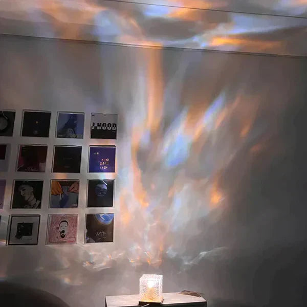 Colourful Glass Table Light with Changing Base