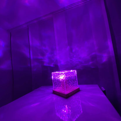 Colourful Glass Table Light with Changing Base