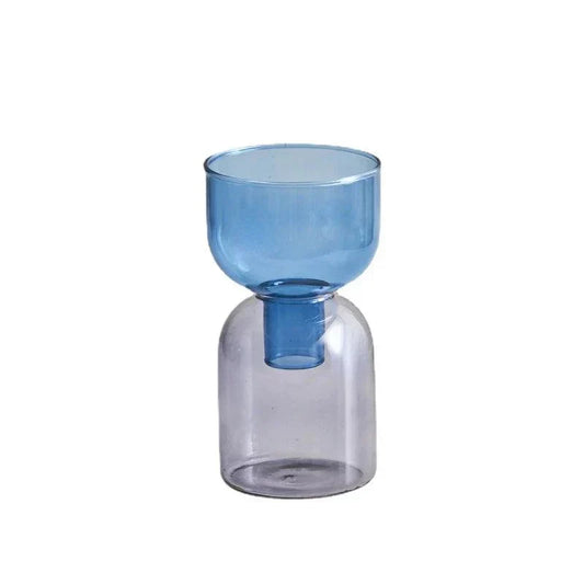 Clear Glass 2 Piece Decorative Vase - Cofik