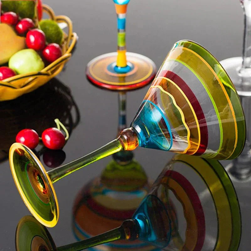 Vibrant Fiesta Cocktail Glass
