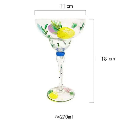 Vibrant Fiesta Cocktail Glass