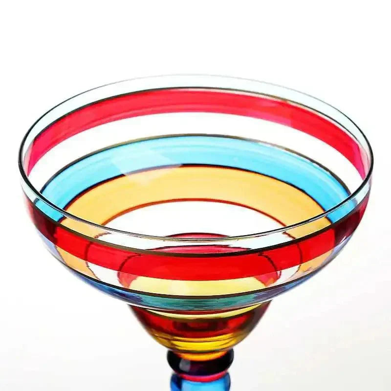 Vibrant Fiesta Cocktail Glass