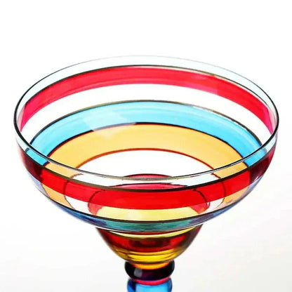 Vibrant Fiesta Cocktail Glass