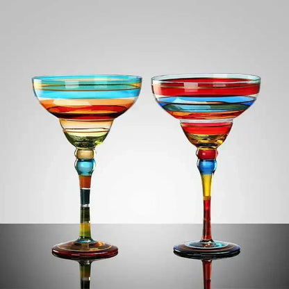 Vibrant Fiesta Cocktail Glass