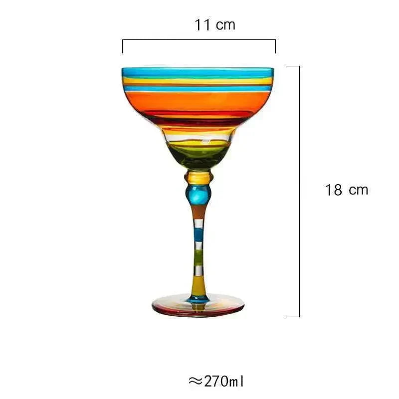 Vibrant Fiesta Cocktail Glass