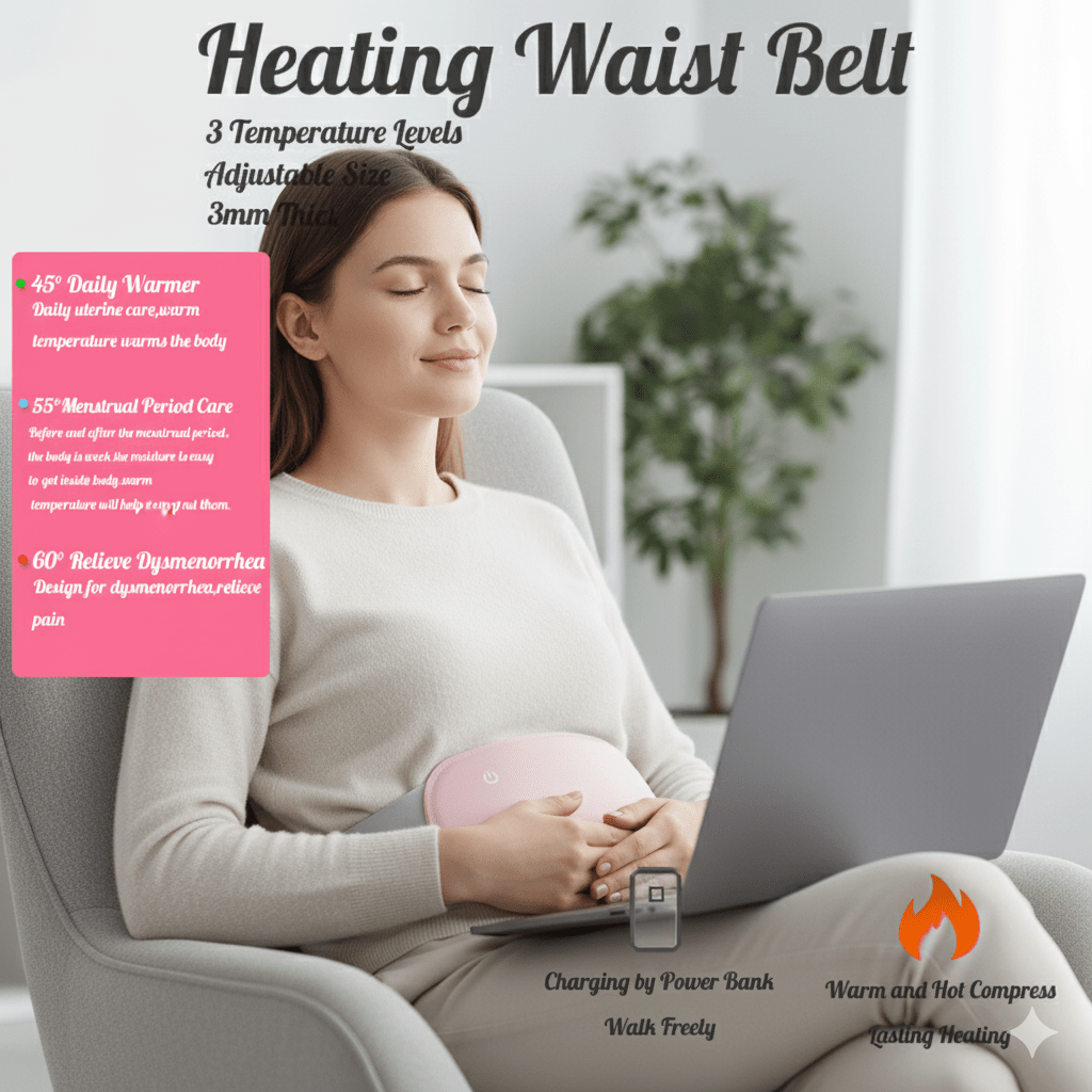 Warm Rechargeable Heat Pad for Menstrual Cramp Relief