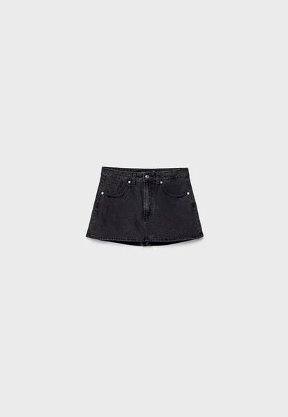 Comfy Denim Mini Skort