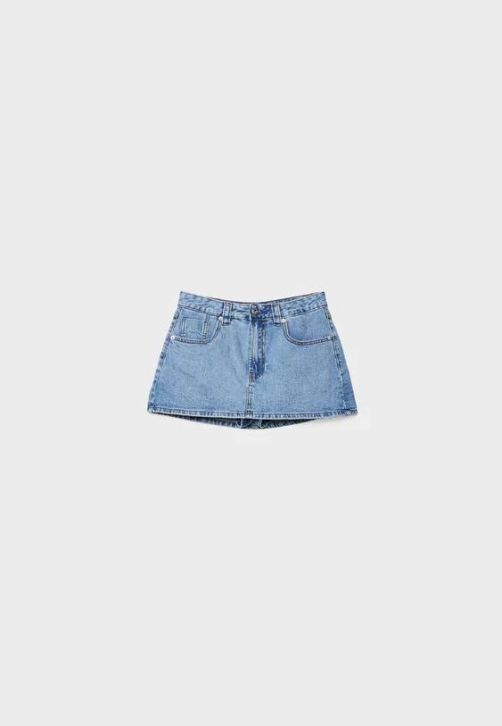 Comfy Denim Mini Skort