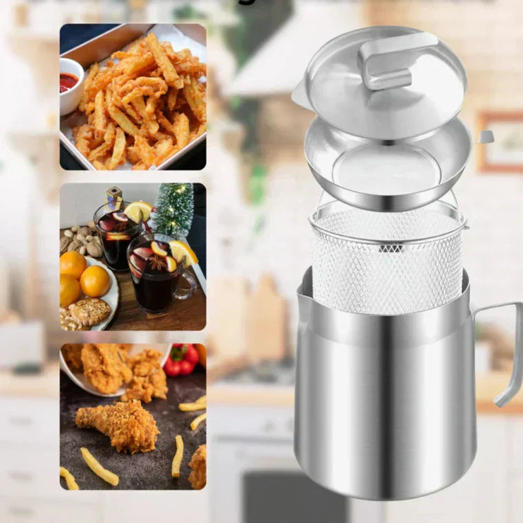 Space Saving Electric Fryer - Compact Snack Maker