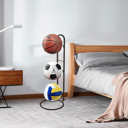 Space Saving Sports Ball Storage Rack Organizer