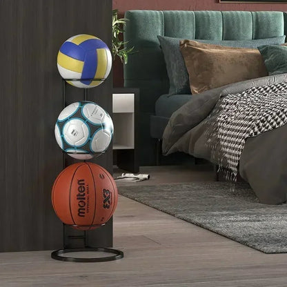 Space Saving Sports Ball Storage Rack Organizer