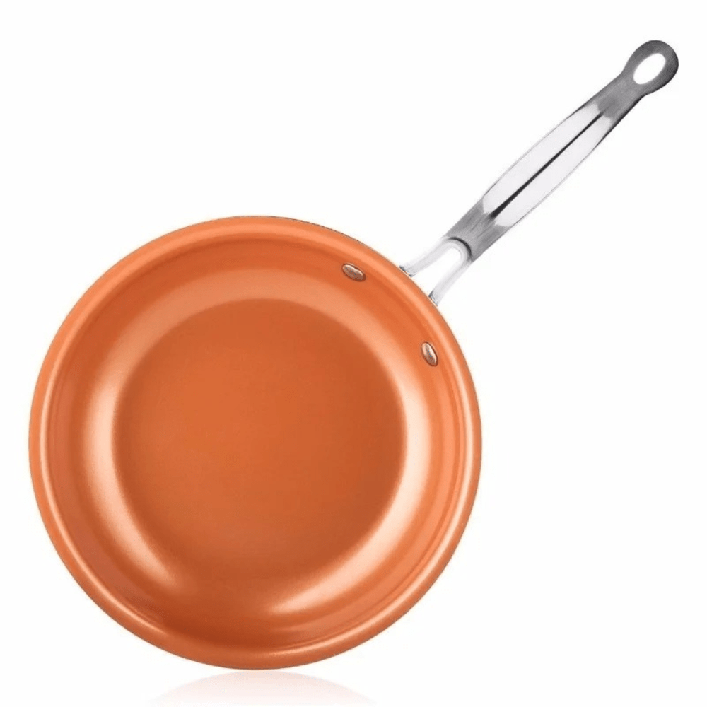 Premium Copper Frying Pan with Quick Heat Distribution