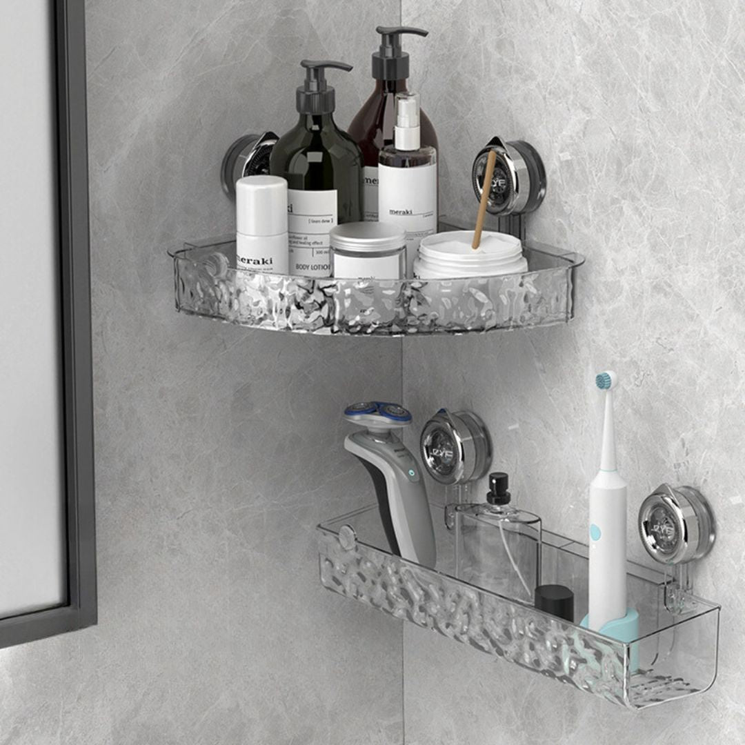 Wall Mounted Shower Shelf with Strong Suction Cups