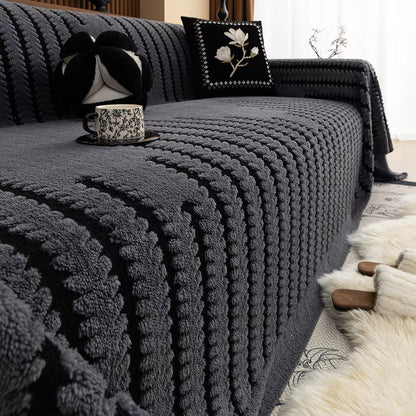 Classic Sofa Cover Soft Velvet Microfiber Pattern
