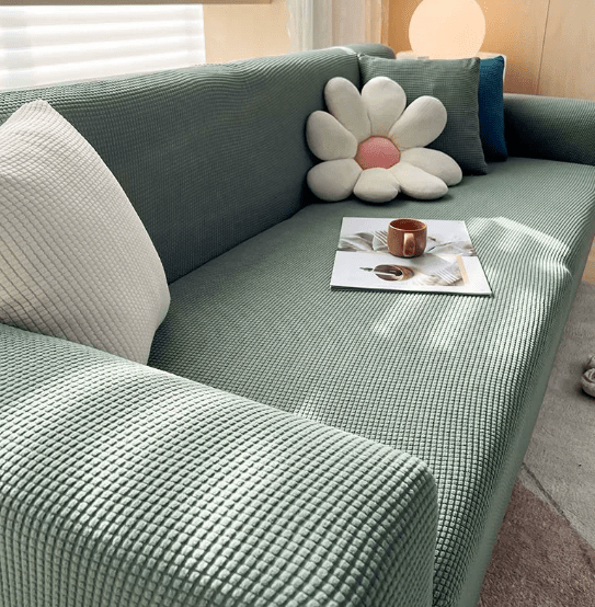 Plush Jacquard Sofa Slipcover with Grip Bottom - Cofik