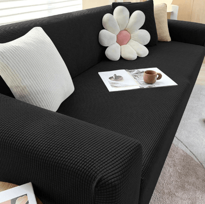 Plush Jacquard Sofa Slipcover with Grip Bottom