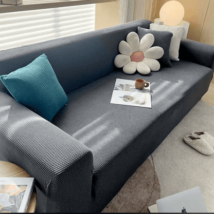 Plush Jacquard Sofa Slipcover with Grip Bottom