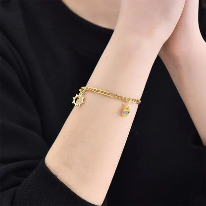 Lovely His & Hers Magnet Heart Bracelet Set