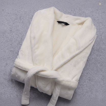 COZYCORAL – Light winter bathrobe made of coral fleece with belt & side pockets