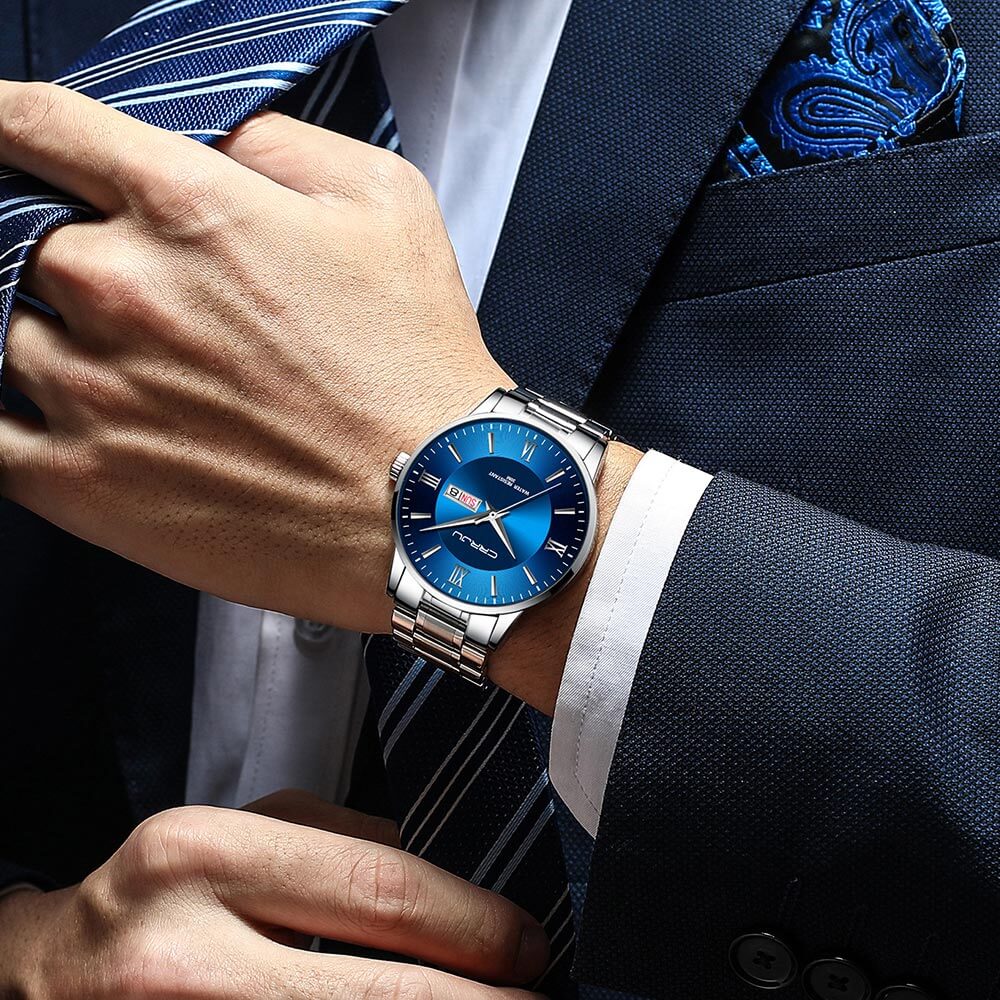 Premium Men's Waterproof Stainless Steel Chrono Watch