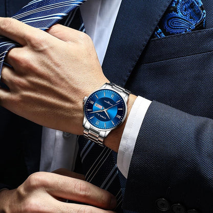 Premium Men's Waterproof Stainless Steel Chrono Watch