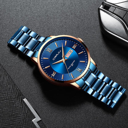 Premium Men's Waterproof Stainless Steel Chrono Watch