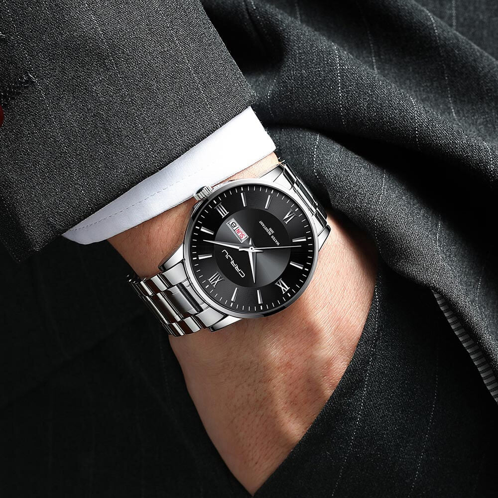 Premium Men's Waterproof Stainless Steel Chrono Watch