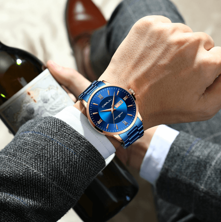Premium Men's Waterproof Stainless Steel Chrono Watch