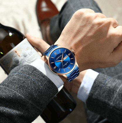 Premium Men's Waterproof Stainless Steel Chrono Watch