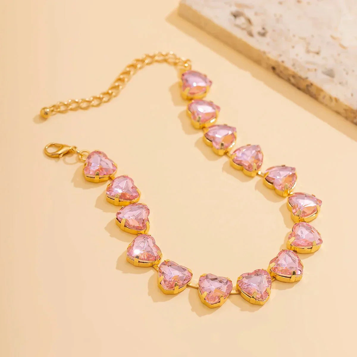 Sparkling Crystal Love Choker Necklace