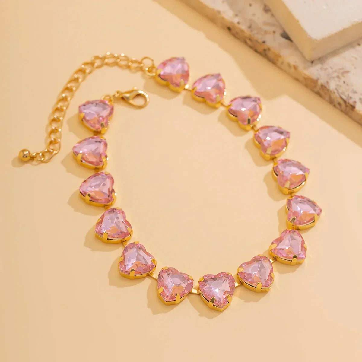 Sparkling Crystal Love Choker Necklace