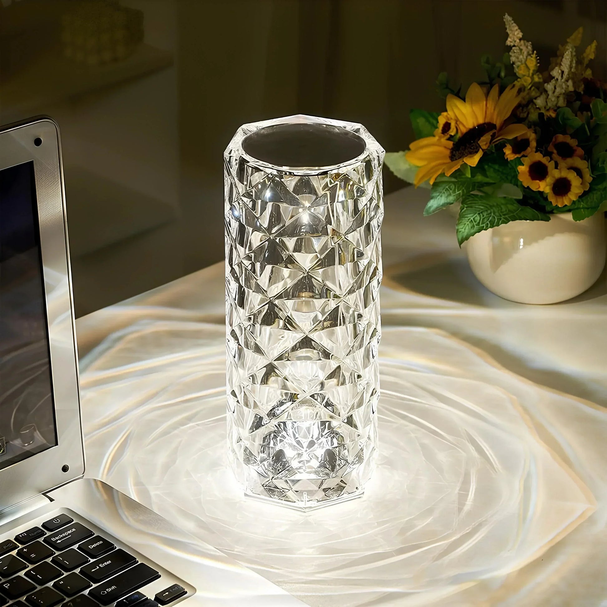 Stylish Glass Table Lamp with Dimmer Switch - Cofik