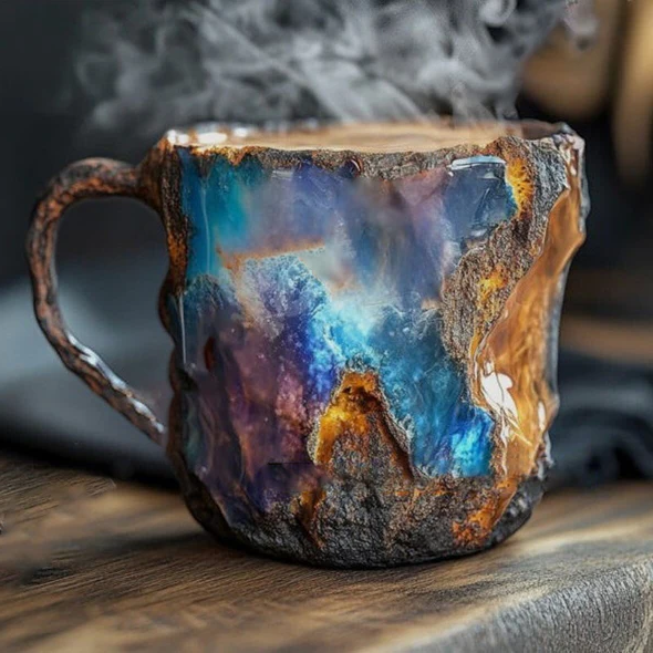 Sparkling Crystal Design Ceramic Coffee Mug
