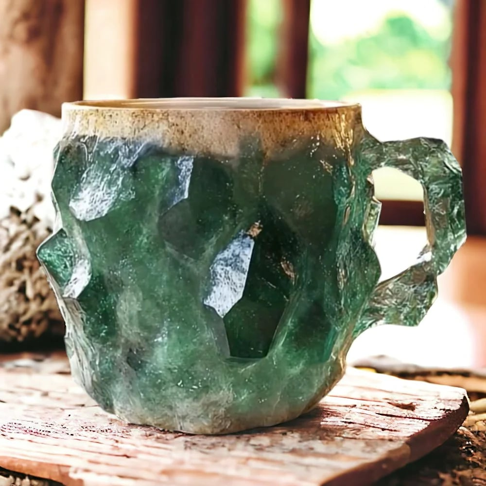 Sparkling Crystal Design Ceramic Coffee Mug