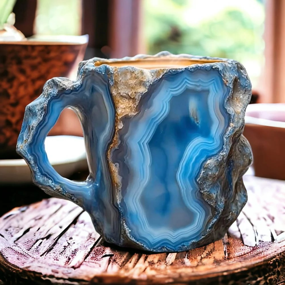 Sparkling Crystal Design Ceramic Coffee Mug