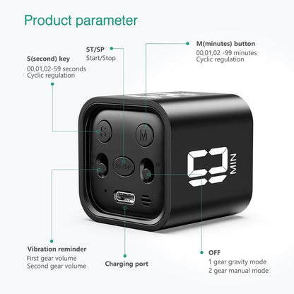 Intelligent Countdown Cube with LED Screen
