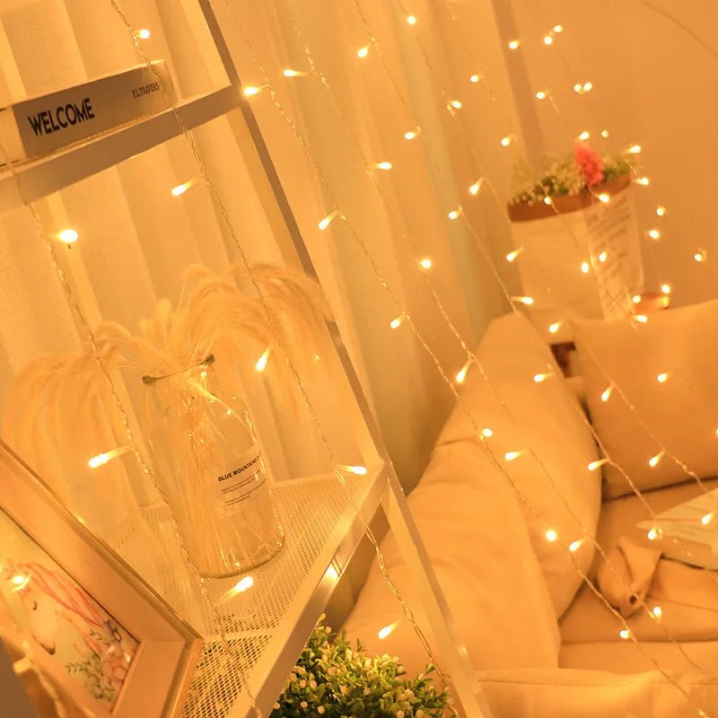 Festive Window String Fairy Lights