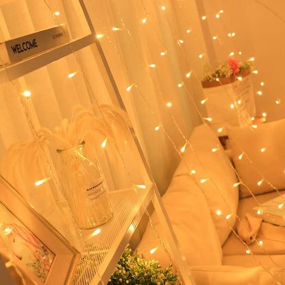Festive Window String Fairy Lights