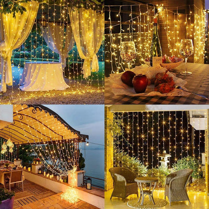 Festive Window String Fairy Lights