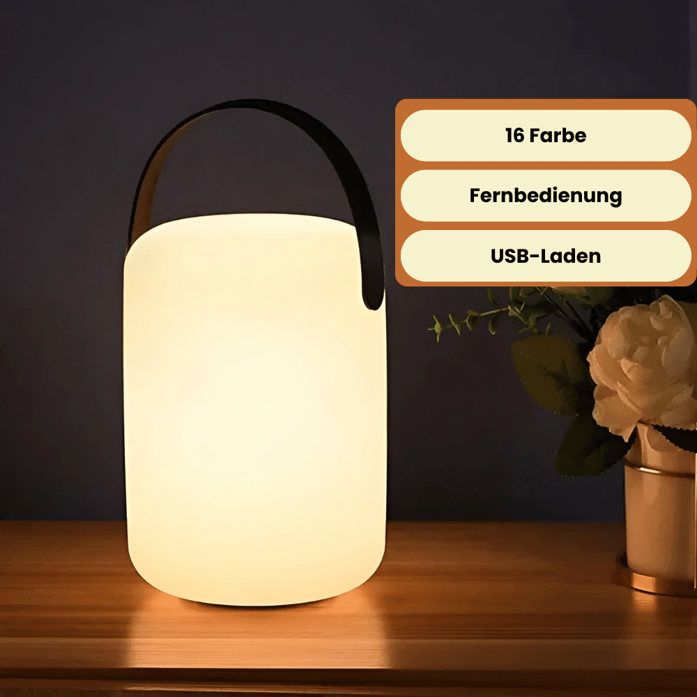 Compact Outdoor LED Table Light with Remote