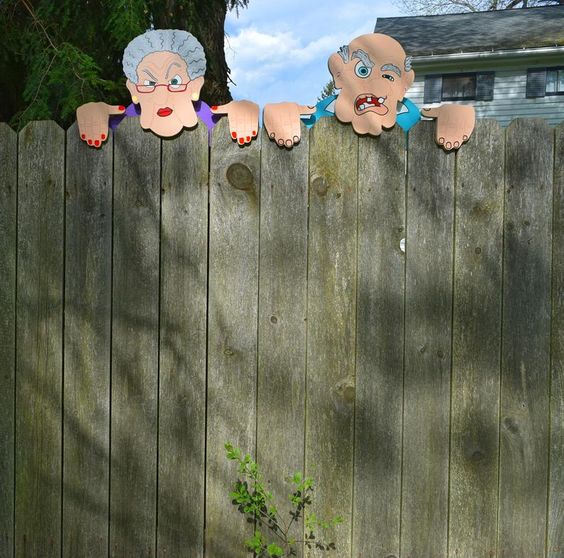 Funny Garden Lady and Man Yard Decor